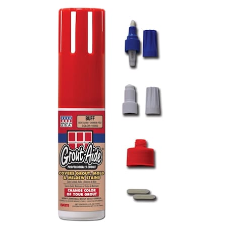 Grout-Aide 4 oz Squeeze Action Applicator Bottle, Buff, 6PK 5852